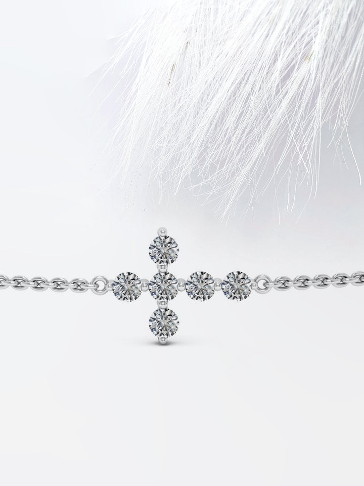 0.66ct Round Cut Evangeline Moissanite Diamond Bracelet For Women