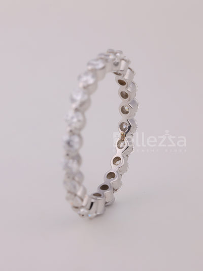 0.80TCW Round Cut Diamond Full Eternity Wedding Band