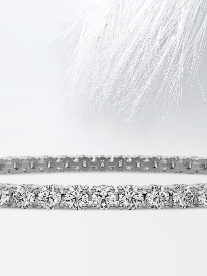 3.0ct Round Cut Tennis Moissanite Diamond Bracelet For Women