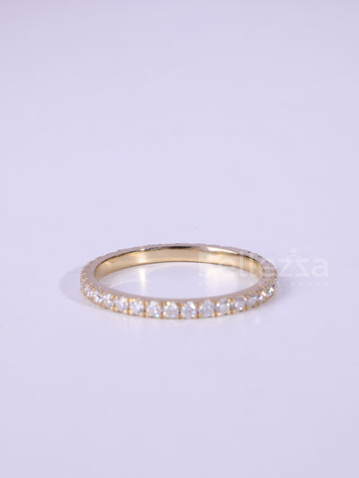 0.90TCW Round Cut Full Eternity Wedding Band For Her
