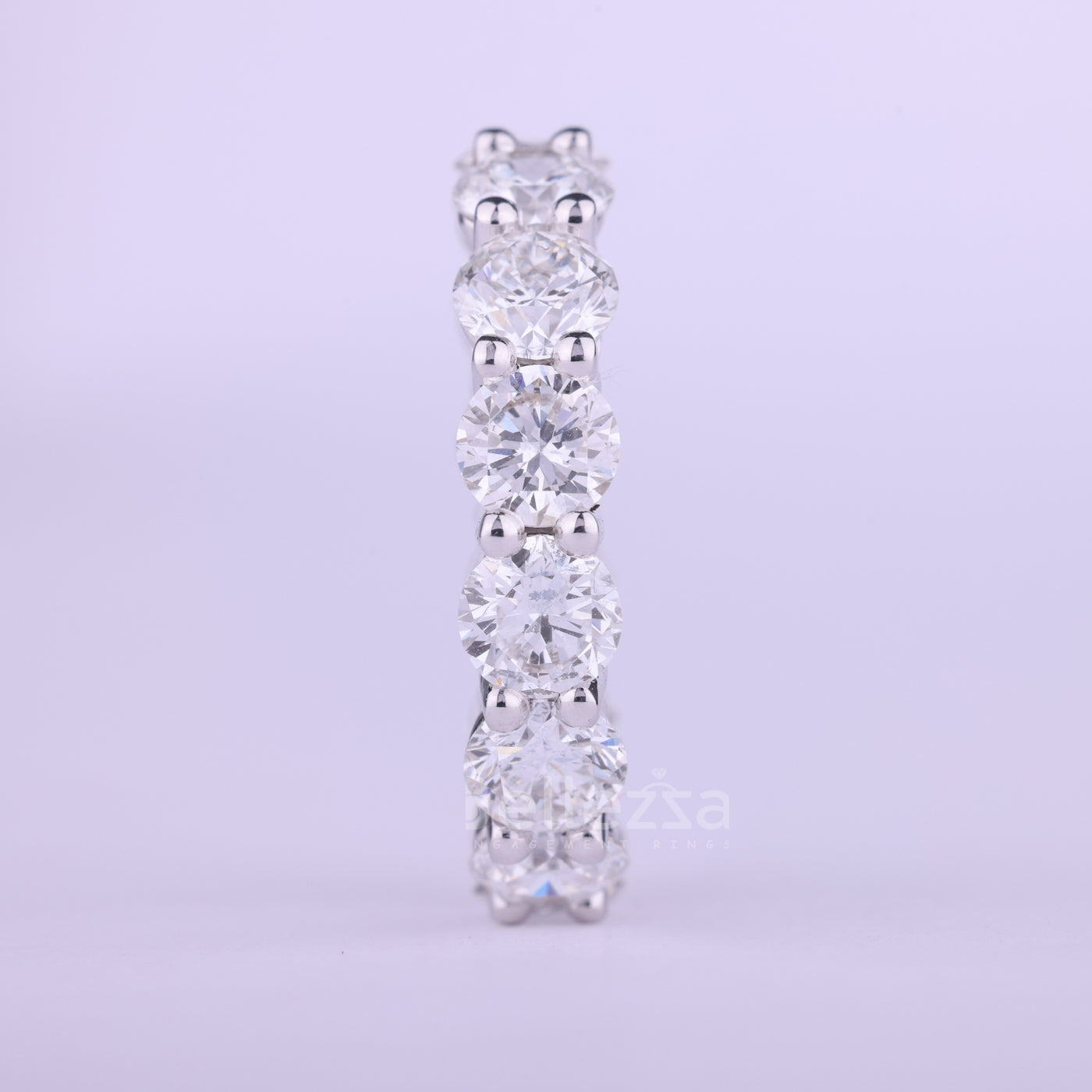 Round Cut Full Eternity Moissanite Wedding Band For Her