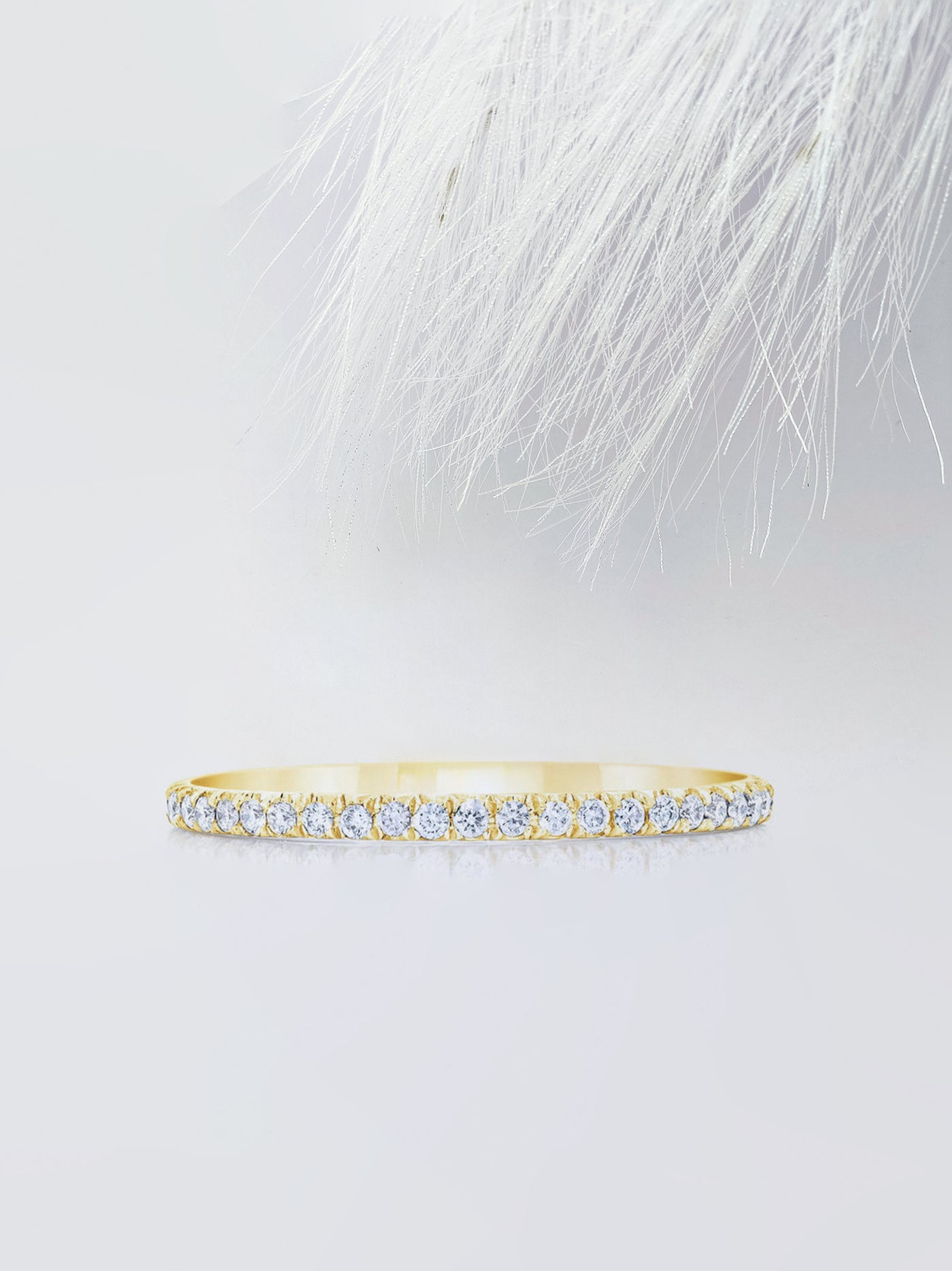 Round Cut Micro Pave Eternity Diamond Wedding Band For Women