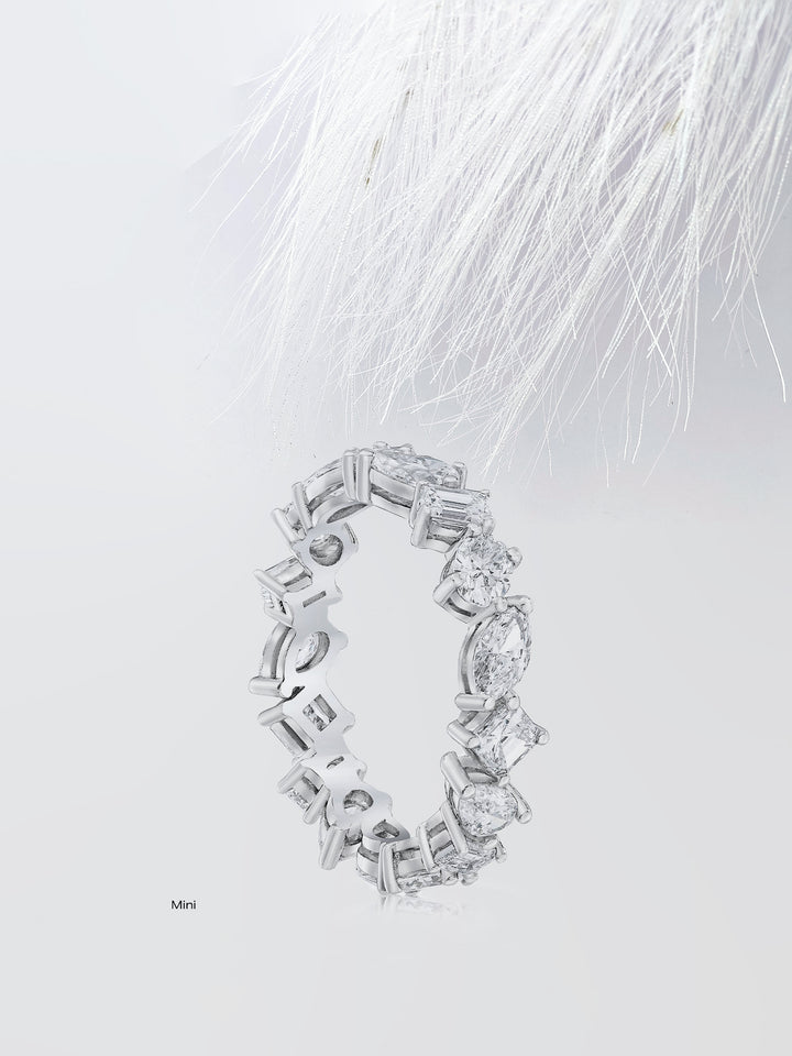 Mixed Shape Eternity Diamond Wedding Band For Women