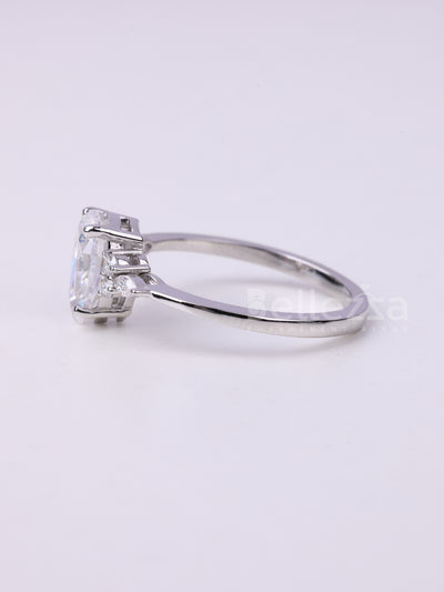 1.50CT Pear Cut Cluster Diamond Engagement Ring