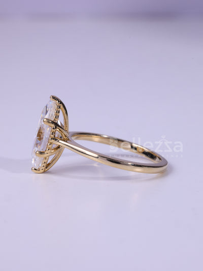 1.5CT-2.5CT Marquise Cut Solitaire Moissanite Engagement Ring