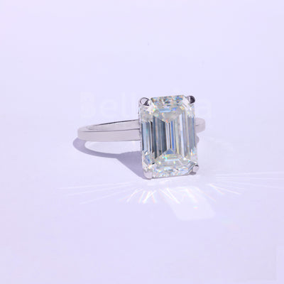 4.0CT Emerald Cut Hidden Halo Engagement Ring - Ready to Ship