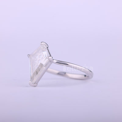1.0CT Kite Cut Diamond Solitaire Moissanite Engagement Ring