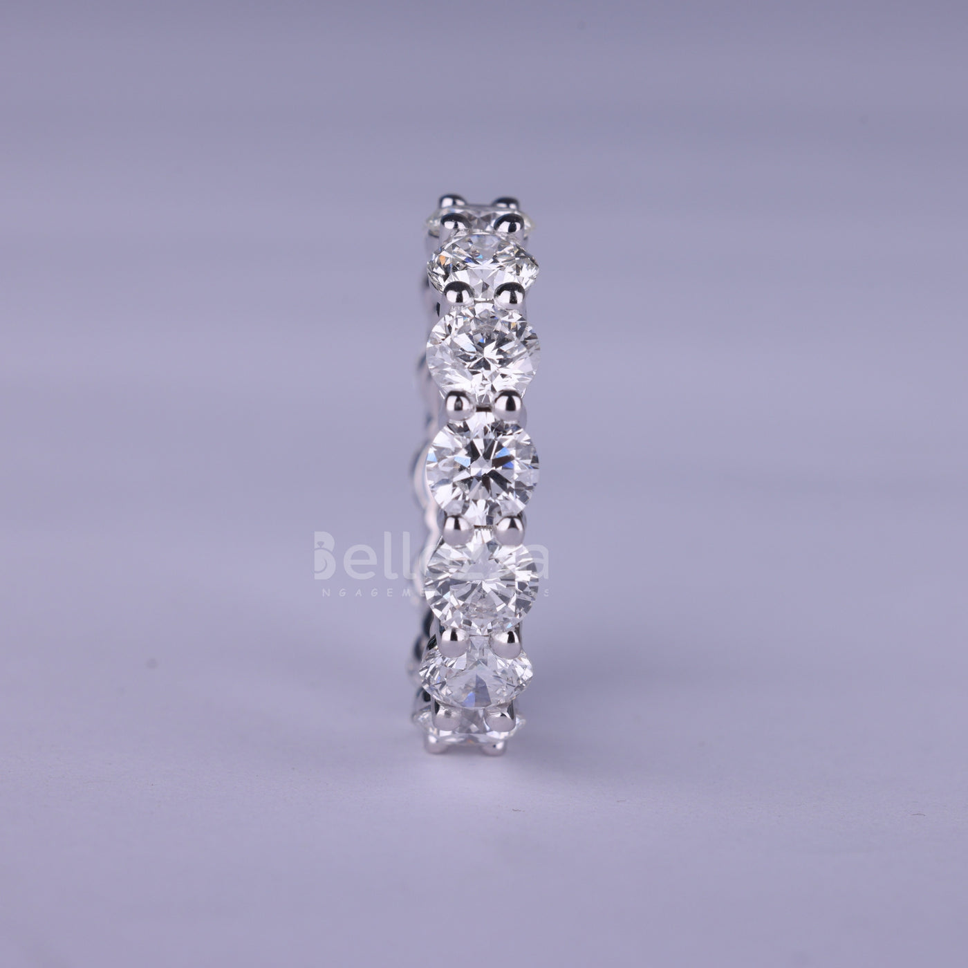 Round Cut Full Eternity Moissanite Wedding Band