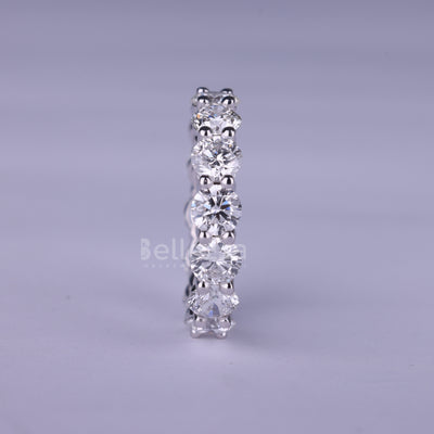 Round Cut Full Eternity Moissanite Wedding Band