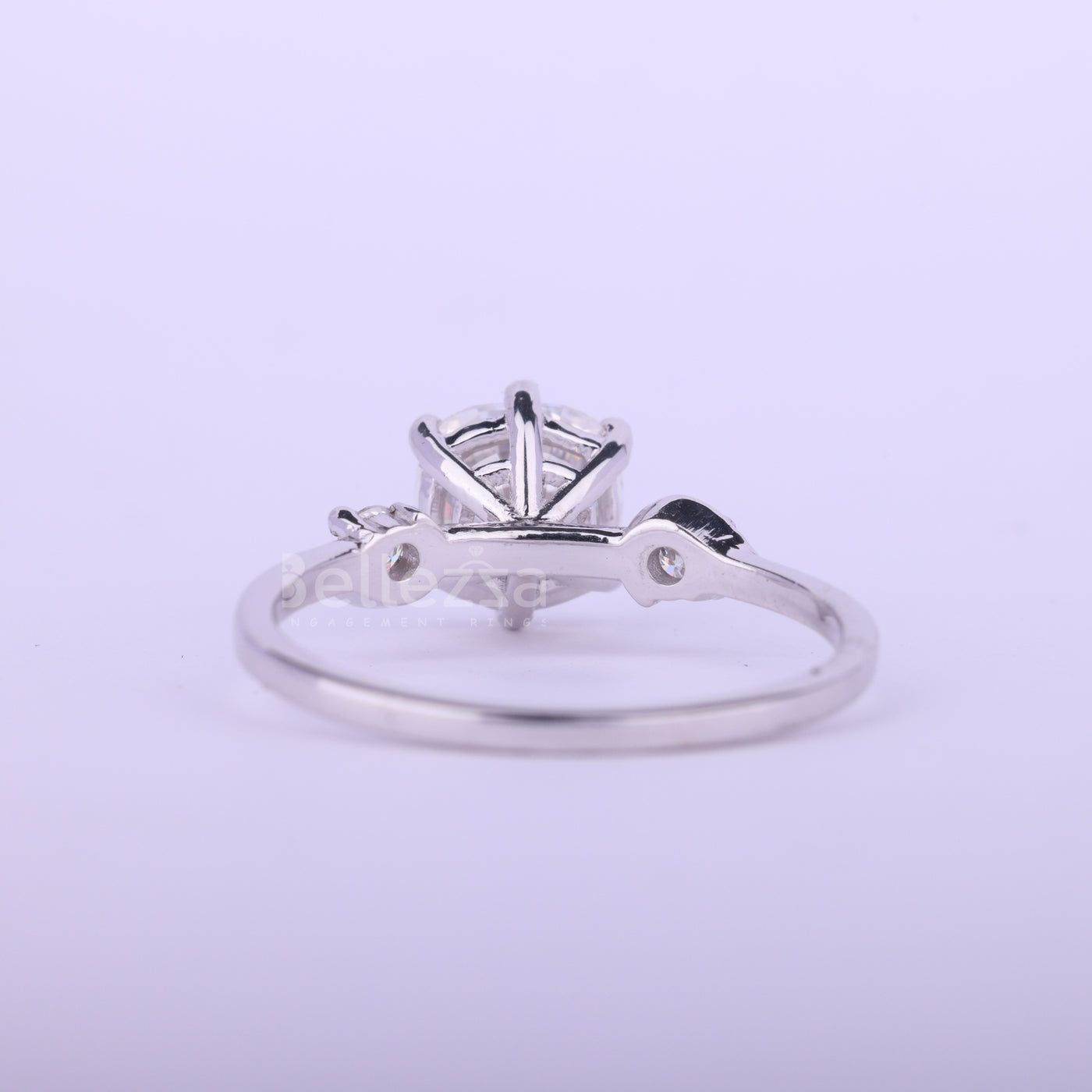 1.50CT Cushion Cut Unique Three Stone Moissanite Engagement Ring