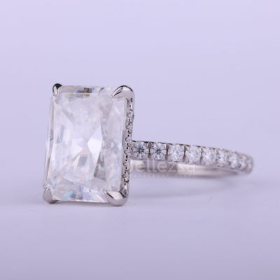 1.50CT Radiant Cut Diamond Pave Setting Engagement Ring