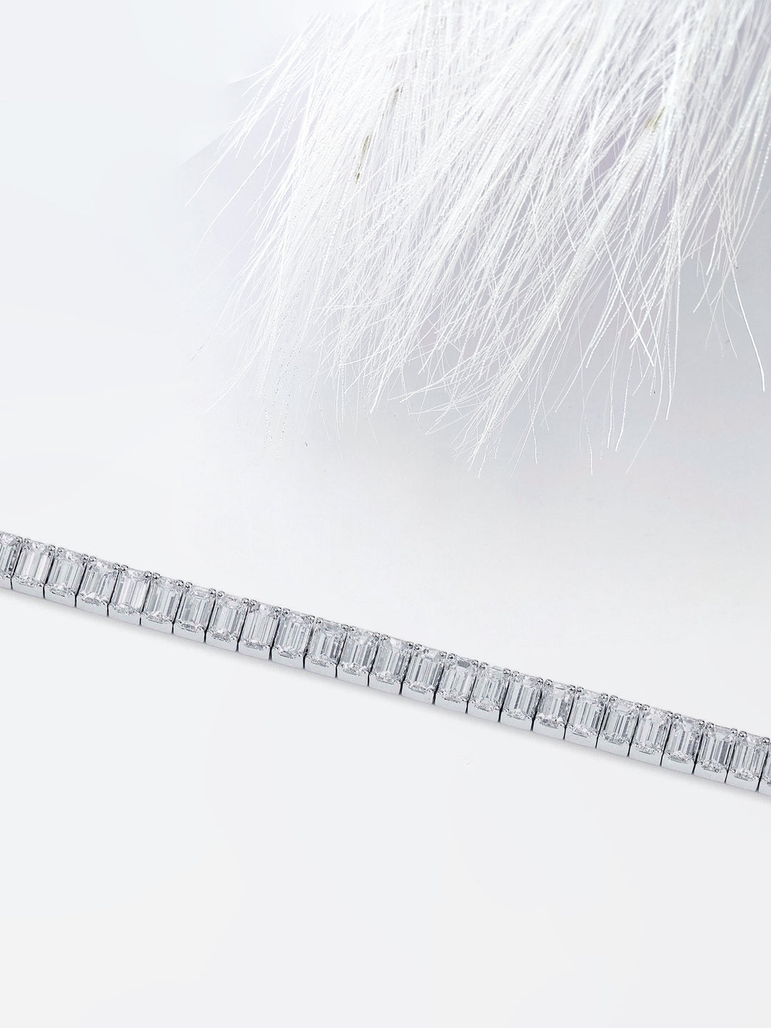 6.83ct Emerald Cut Tennis Moissanite Diamond Bracelet For Women