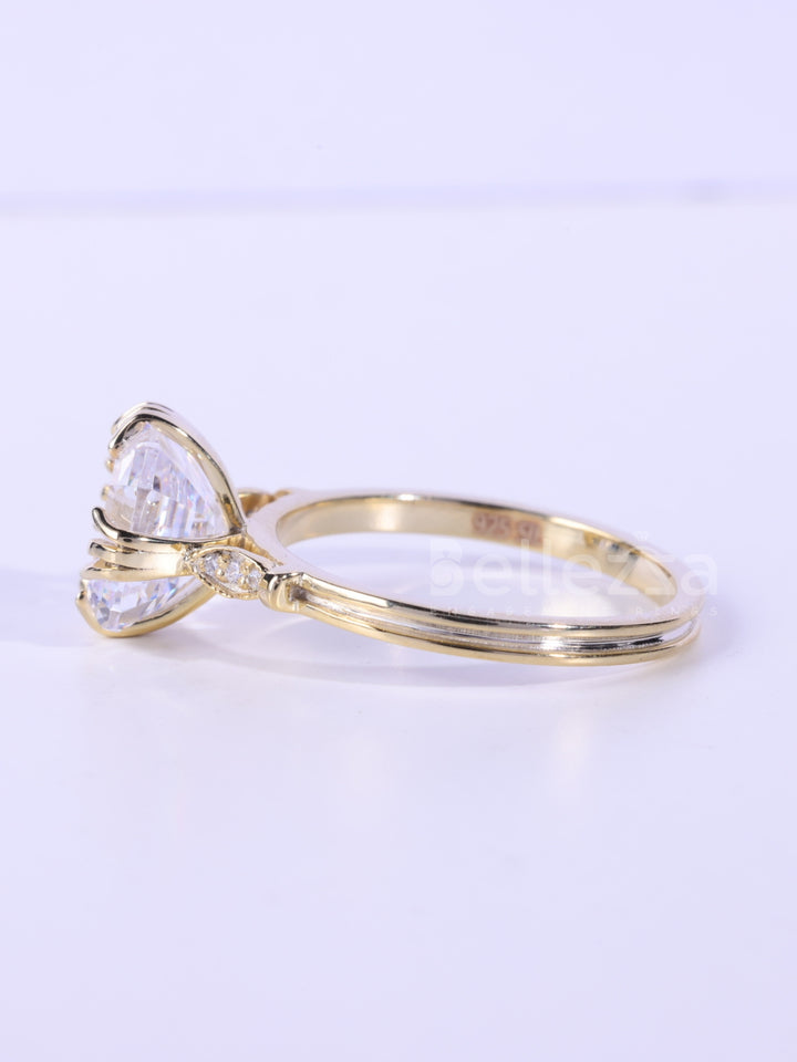 3.0CT-4.0CT Asscher Cut DImaond Unique Engagement Ring