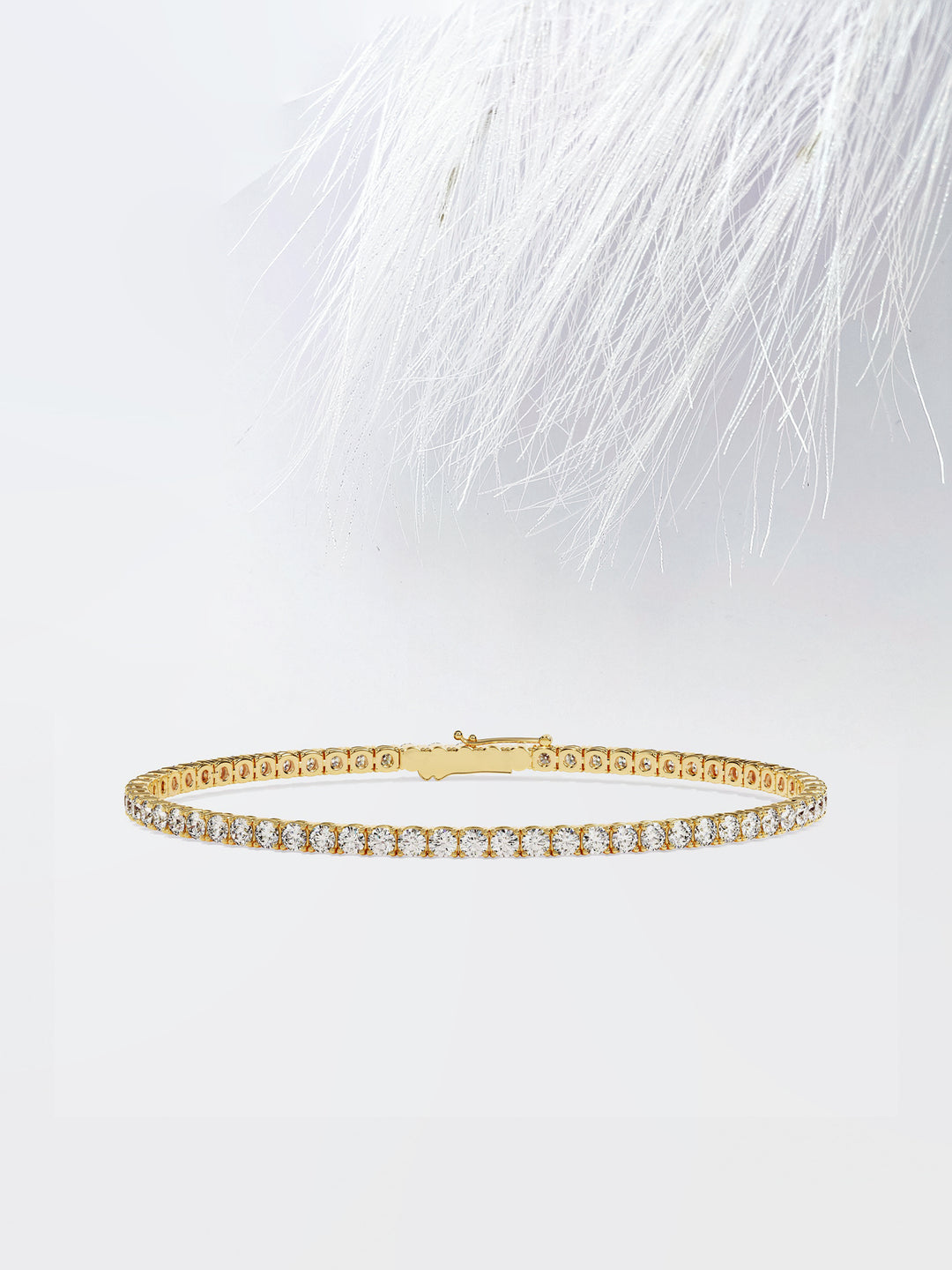 Round Cut Tennis Moissanite Diamond Bracelet For Women