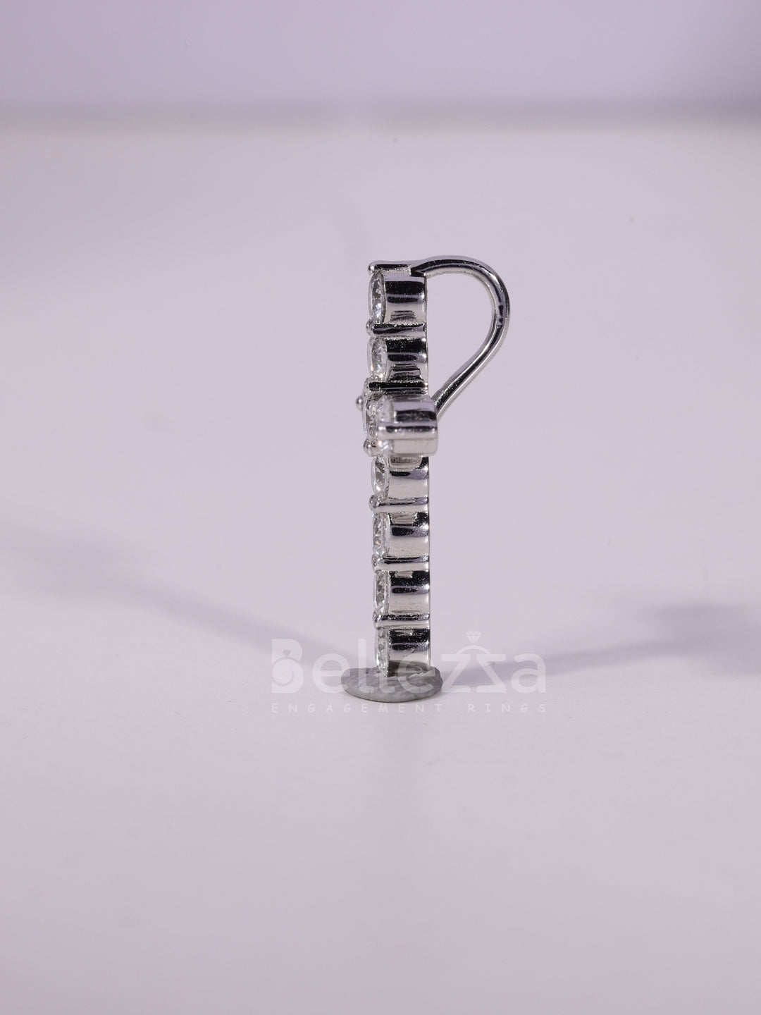 Round Cut Diamond Cross Pendant Necklace For Her