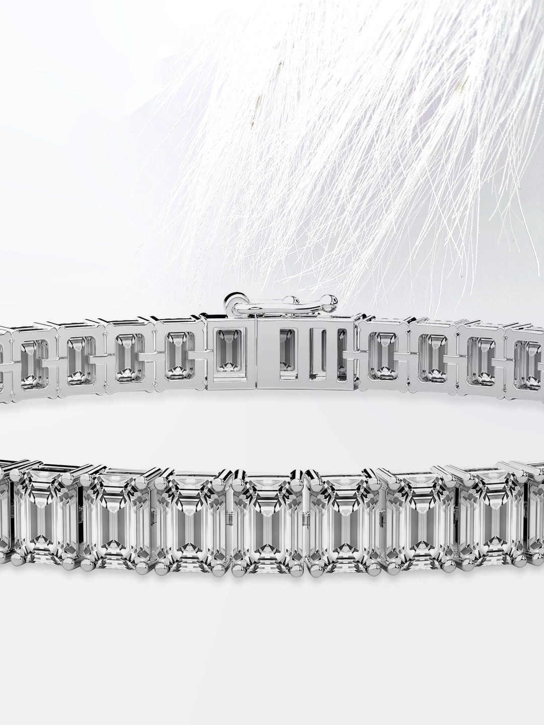 10ct Emerald Cut Tennis Moissanite Diamond Bracelet For Women