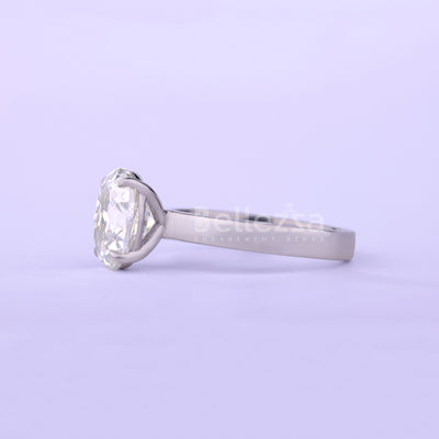 2.0CT Oval Cut Wide Band Moissanite Engagement Ring - Ready To Ship