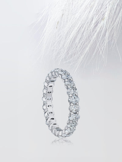 Oval Cut Eternity Diamond Wedding Band For Women
