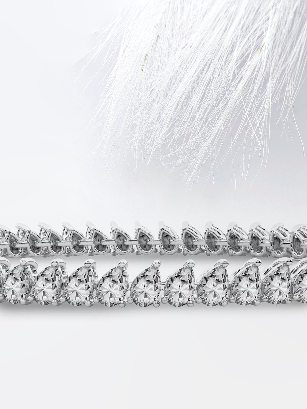 7.0ct Pear Cut Moissanite Tennis Diamond Bracelet For Women