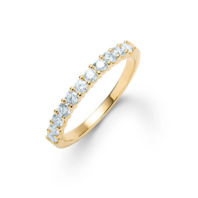 1.32TCW Round Aquamarine Moissanite March Birthstone Wedding Band