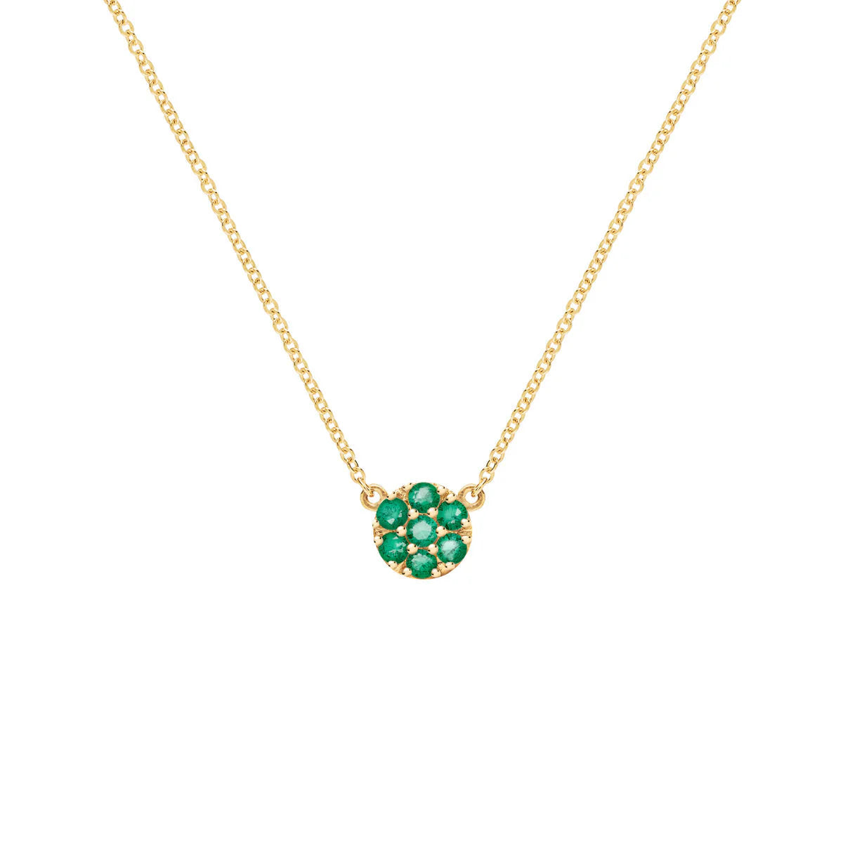 0.84TCW Round Cut Floral Moissanite May Birthstone Necklace