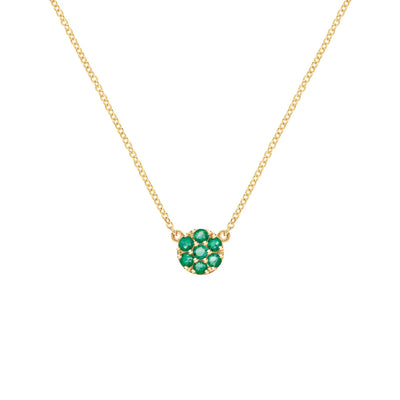 0.84TCW Round Cut Floral Moissanite May Birthstone Necklace