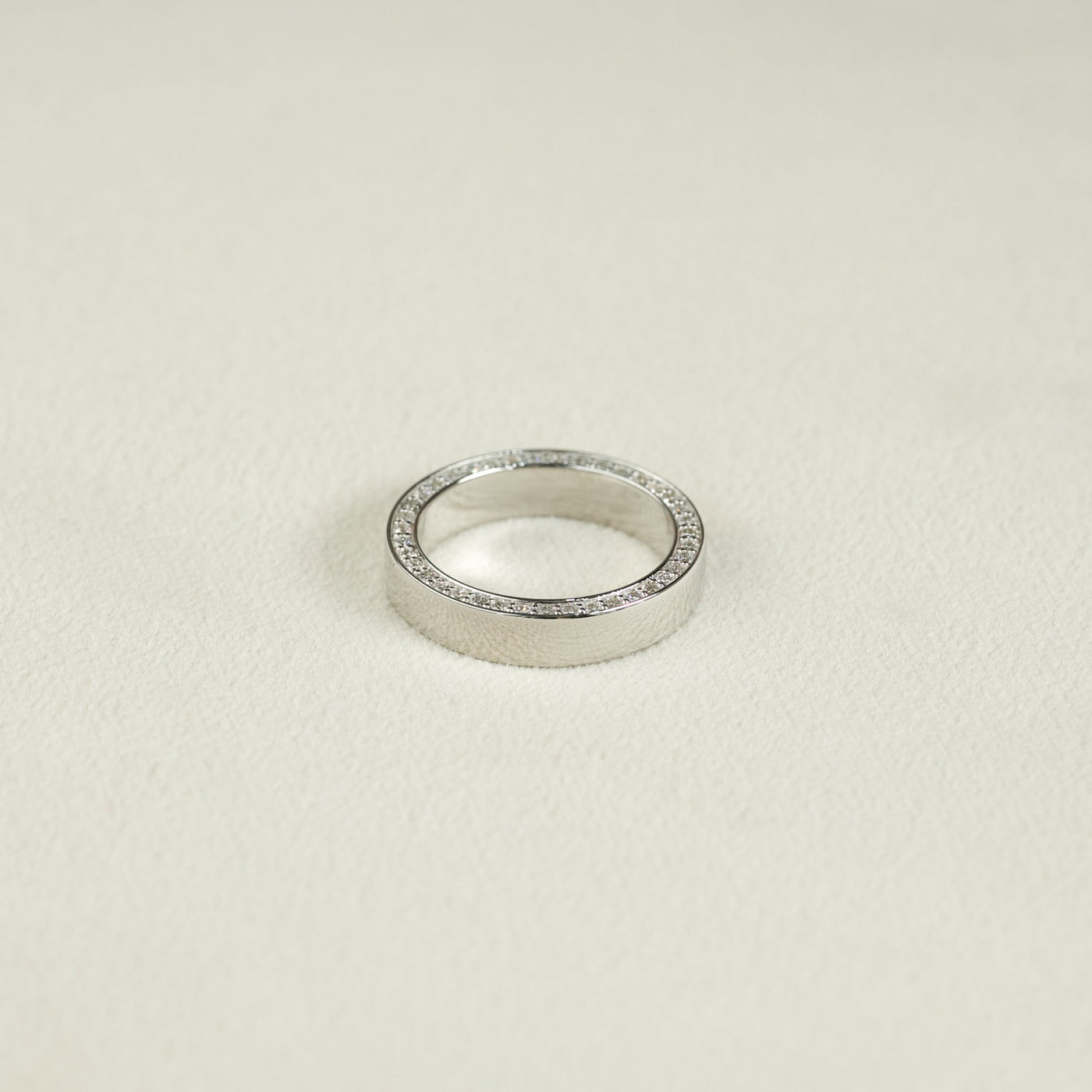Round Cut Channel Moissanite Men's Diamond Wedding Band