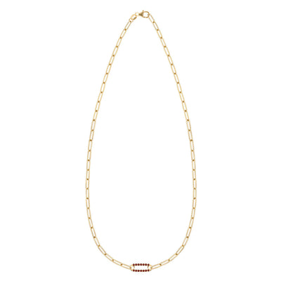 2.50 TCW Round Cut  Safety Pin Moissanite Necklace-January Birthstone