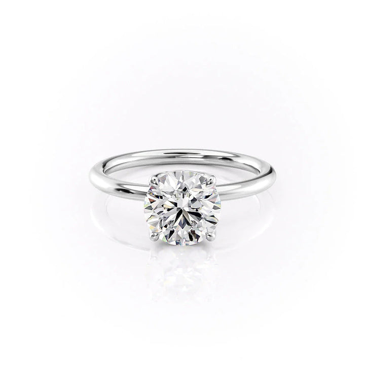 1.0-3.0 CT Round  Lab Grown Diamond Solitaire Engagement Ring