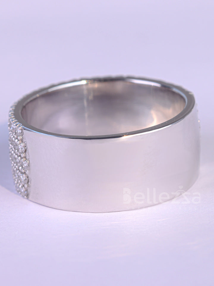 1.50TCW Round Cut Half Eternity Moissanite Wedding Band