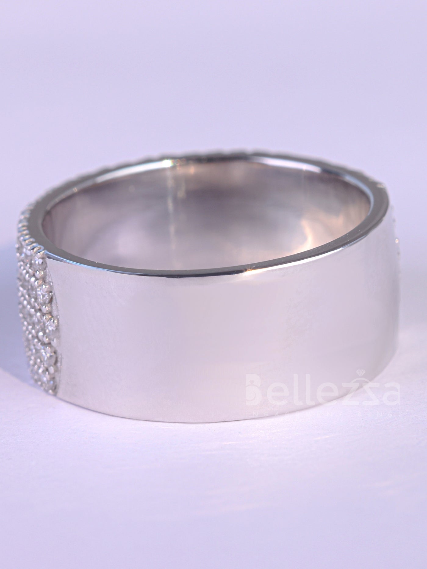 1.50TCW Round Cut Half Eternity Moissanite Wedding Band