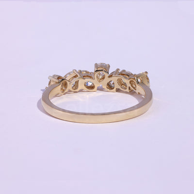 0.90 TCW Pear & Oval Cut Wedding Band - Ready to Ship