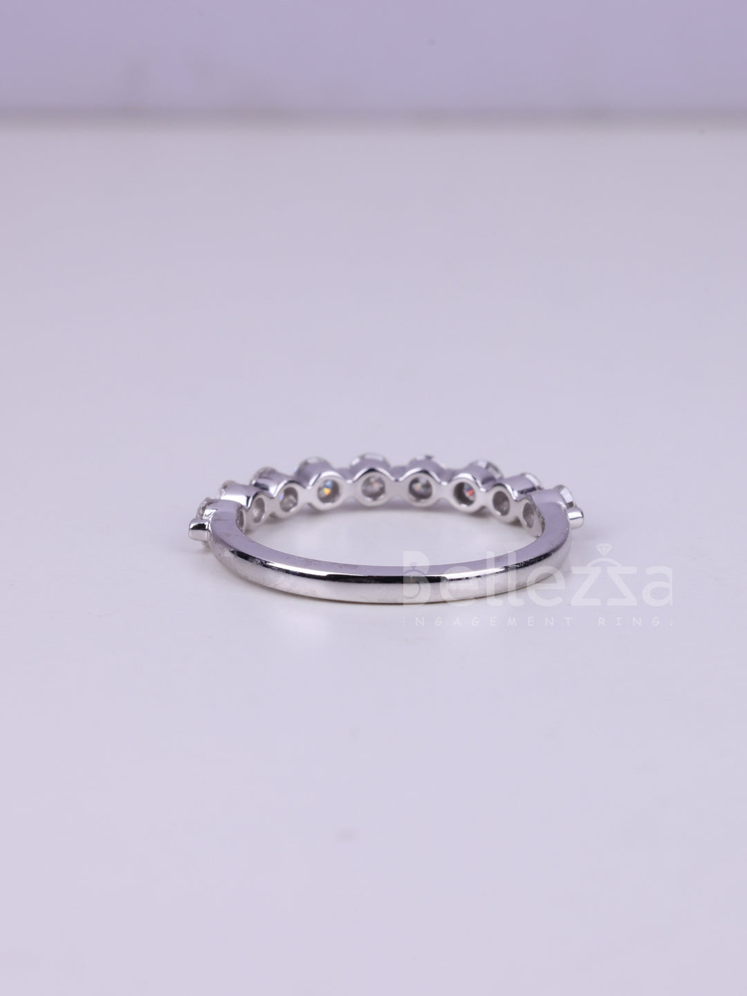 0.40TCW Round Cut Half Eternity Wedding Band For Her