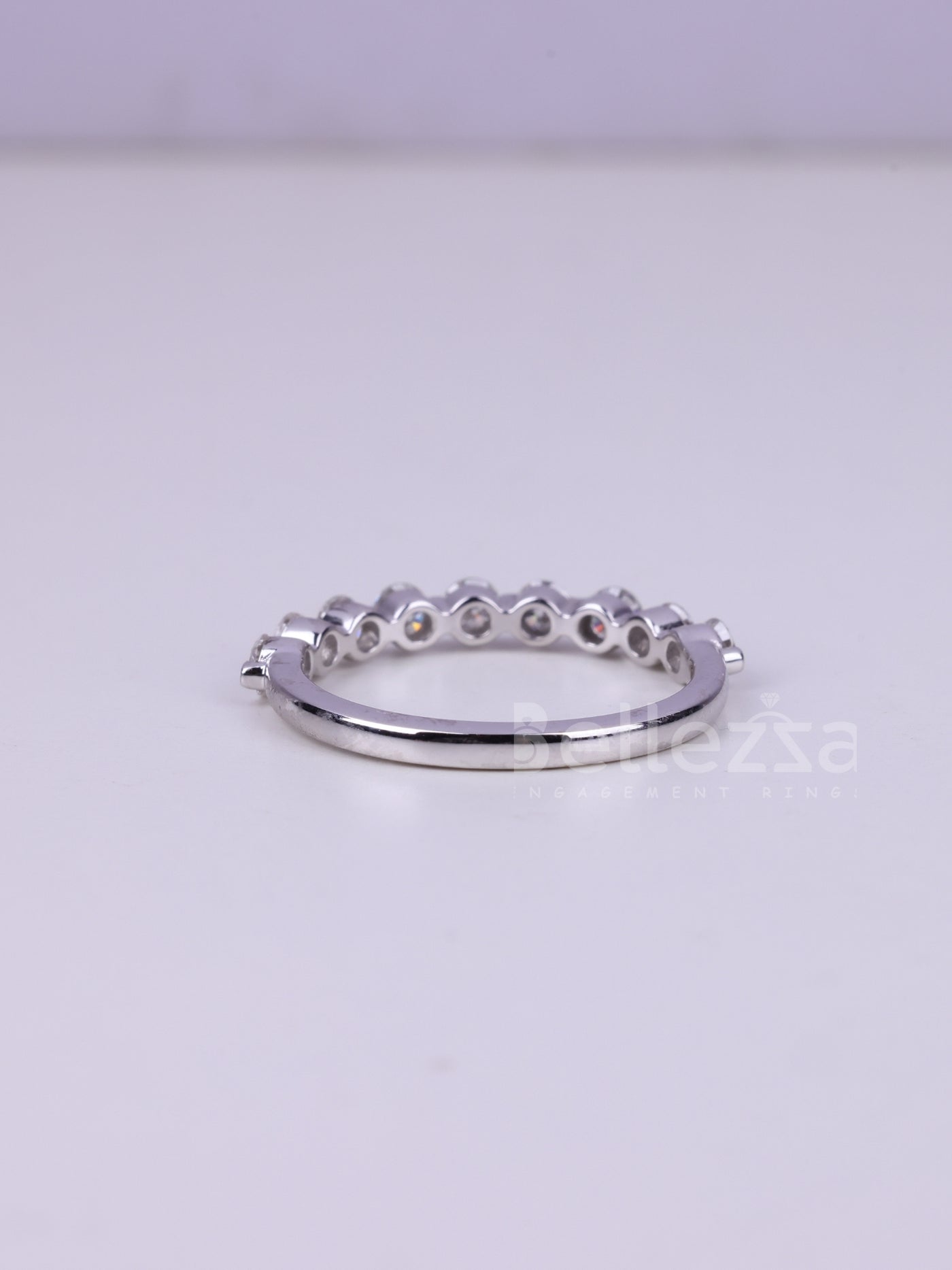 0.40TCW Round Cut Half Eternity Wedding Band For Her