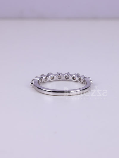 0.40TCW Round Cut Half Eternity Wedding Band For Her