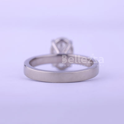 2.0CT Oval Cut Wide Band Moissanite Engagement Ring - Ready To Ship
