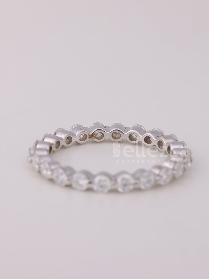 0.80TCW Round Cut Diamond Full Eternity Wedding Band