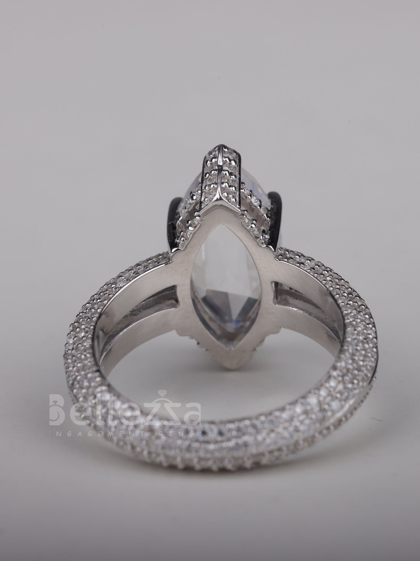 2.0CT Marquise Cut Cluster Diamond Moissanite Engagement Ring