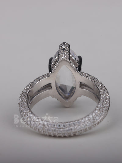 2.0CT Marquise Cut Cluster Diamond Moissanite Engagement Ring