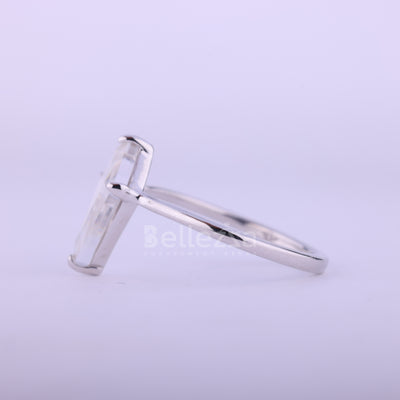 1.0CT Kite Cut Diamond Solitaire Moissanite Engagement Ring