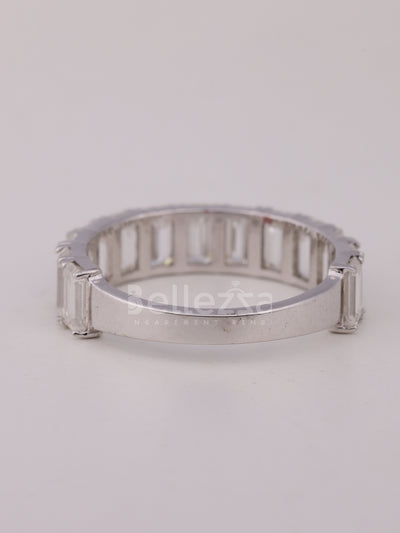 1.50TCW Emerald Cut Half Eternity Wedding Band For Her