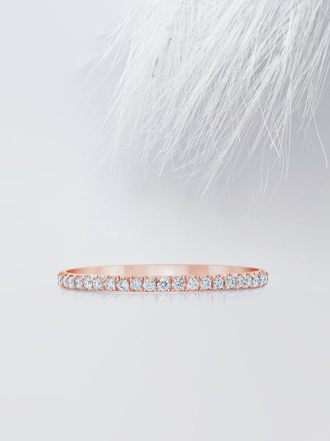 Round Cut Micro Pave Eternity Diamond Wedding Band For Women