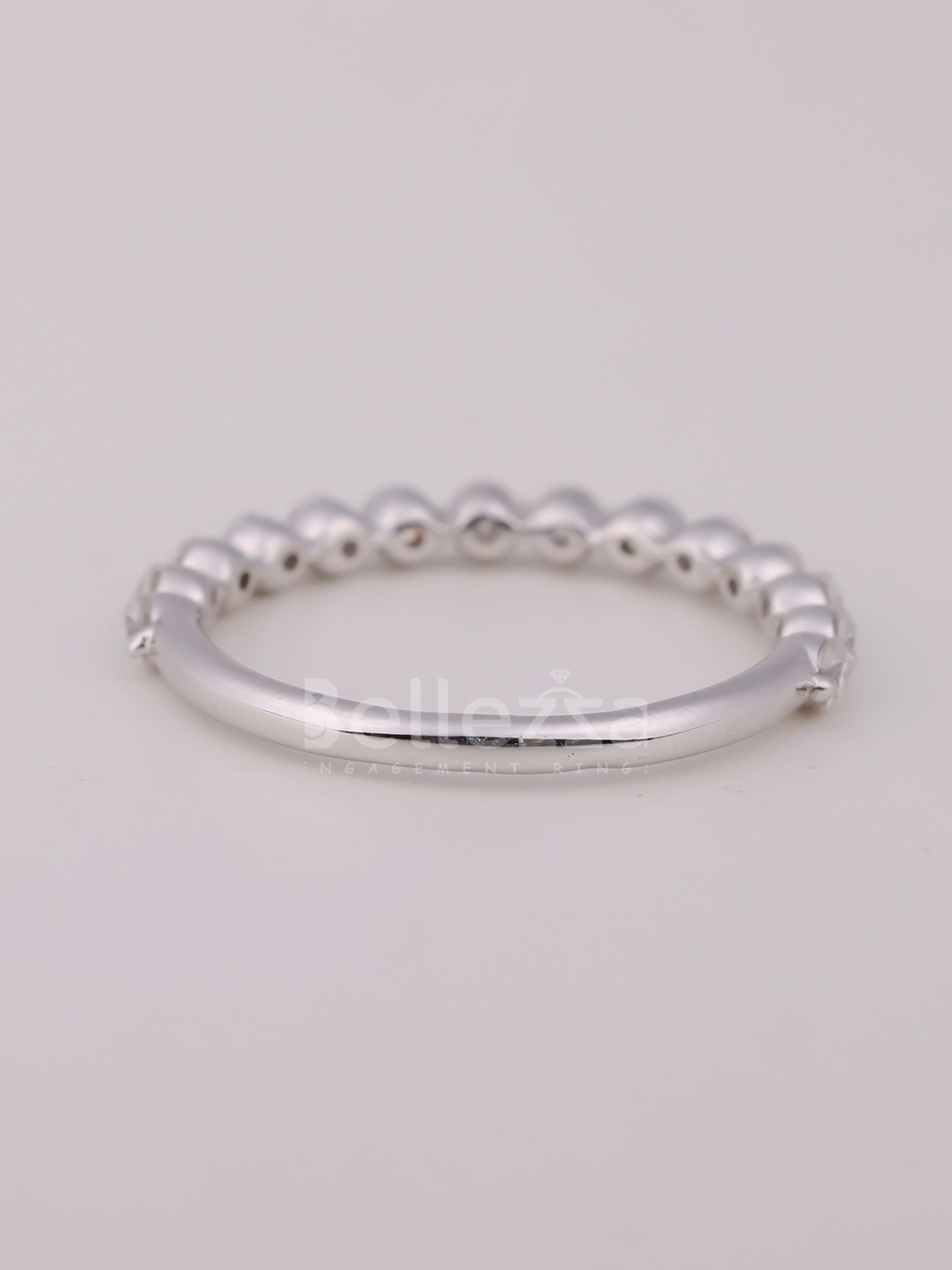 0.30TCW Round Cut Half Eternity Wedding Band For Her