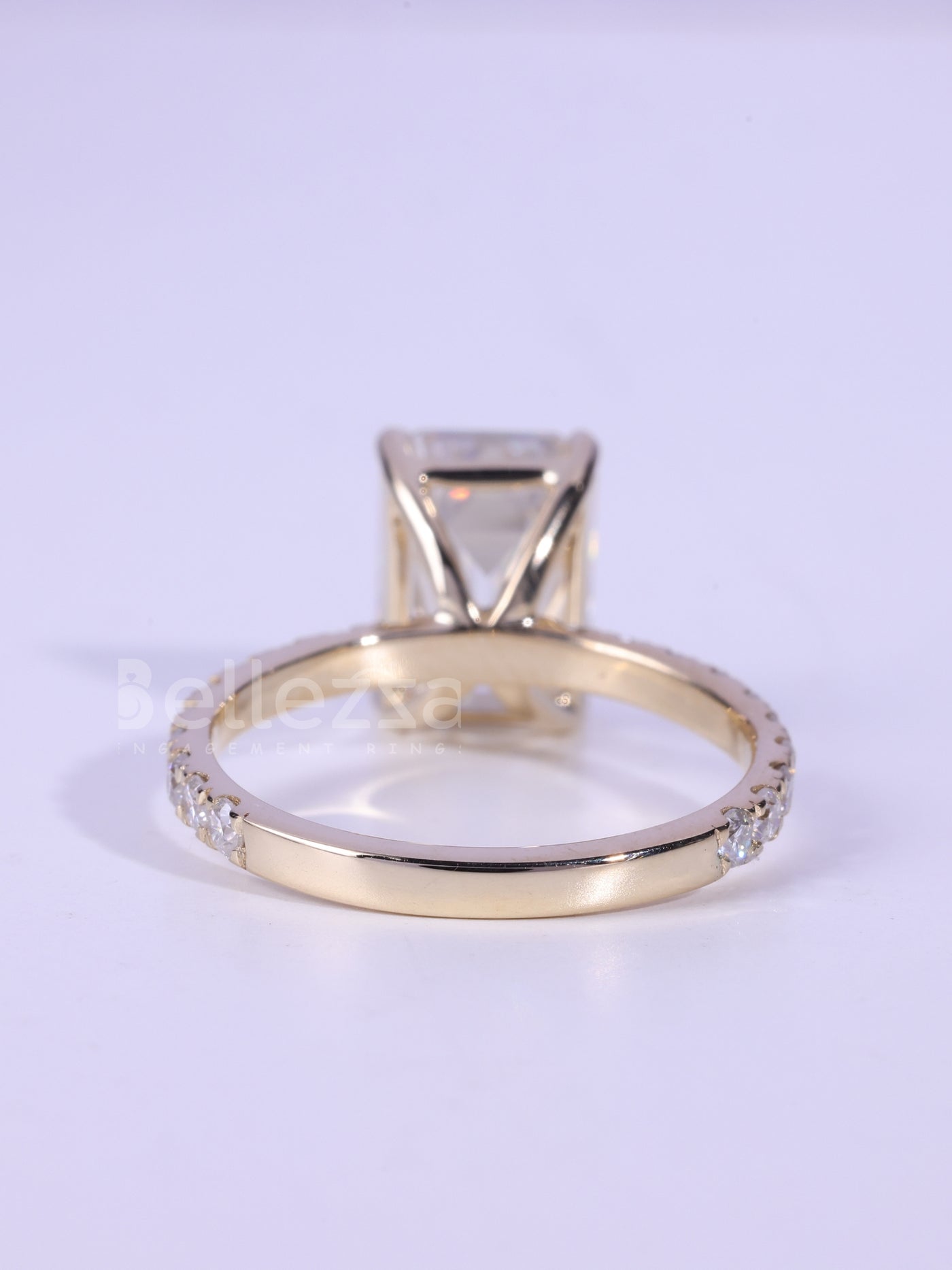 2.0CT-3.0CT Emerald Cut Diamond Pave Setting Engagement Ring