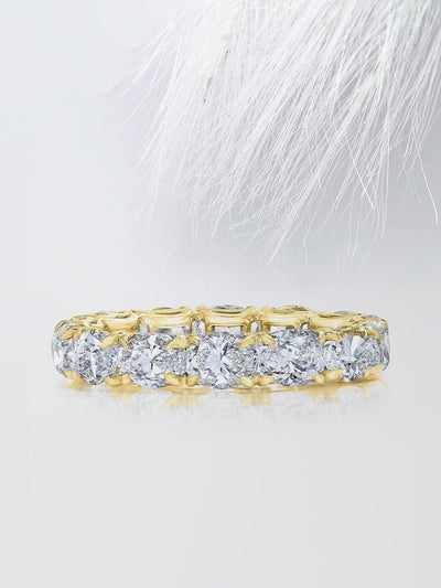 Oval Cut Eternity Diamond Wedding Band For Women