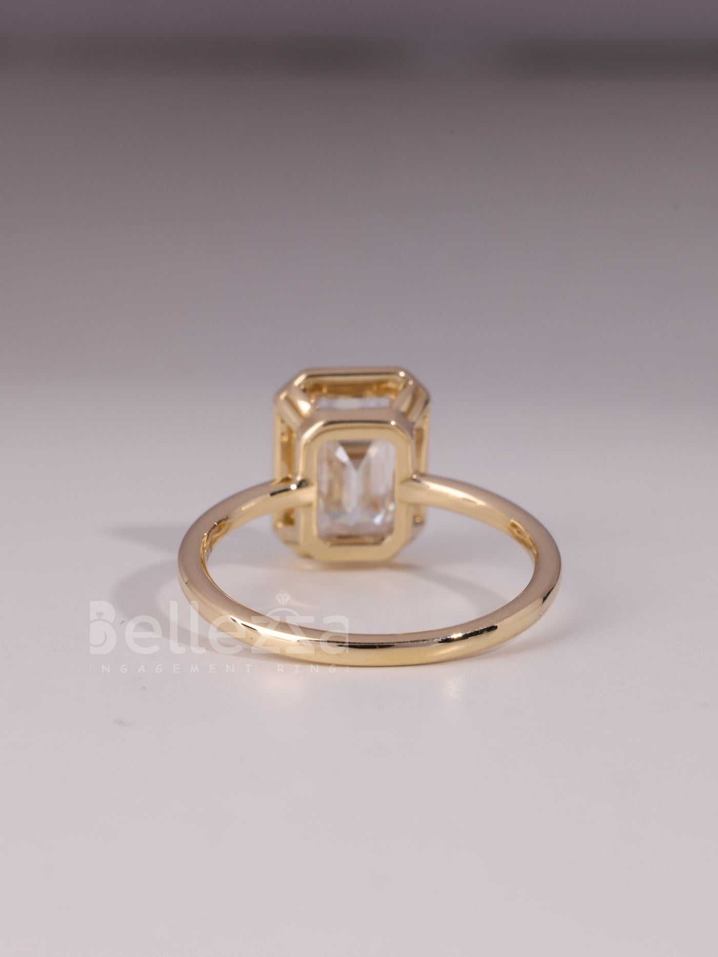 1.50CT-2.50CT Emerald Cut Bezel Setting Engagement Ring