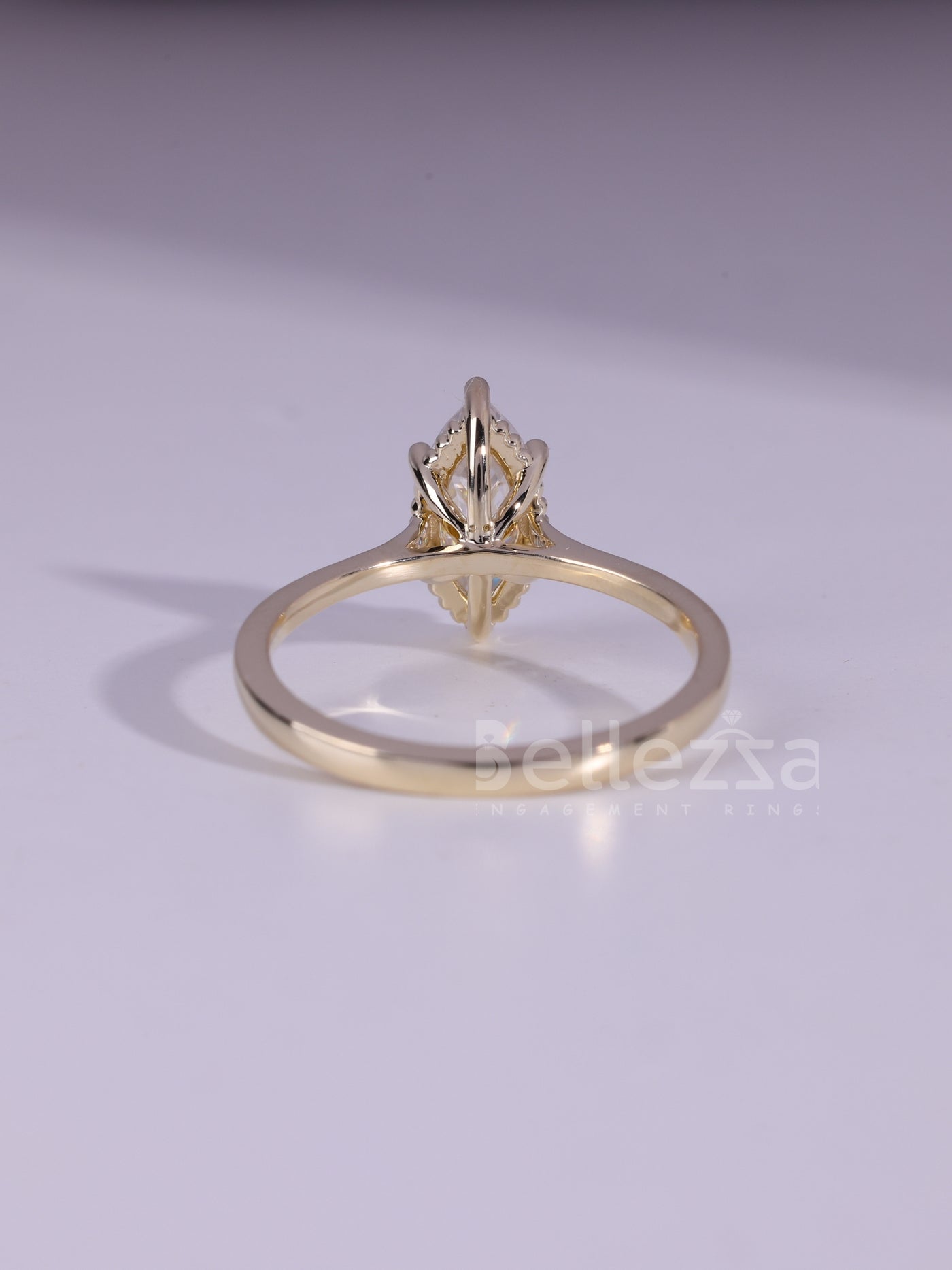 2.0CT Marquise Cut Solitaire Moissanite Engagement Ring