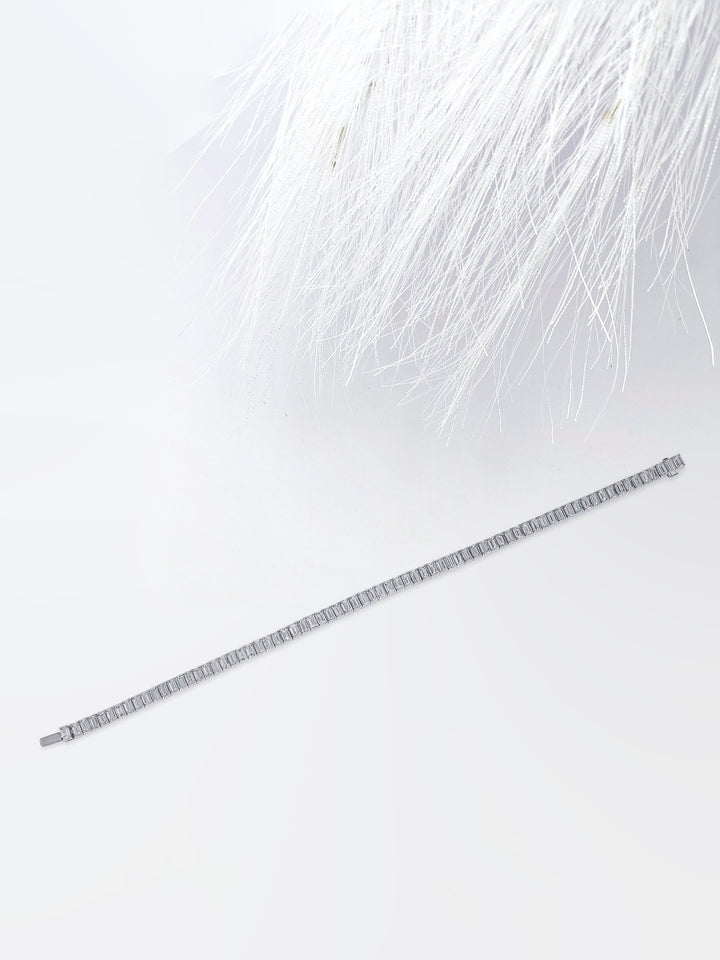 6.83ct Emerald Cut Tennis Moissanite Diamond Bracelet For Women