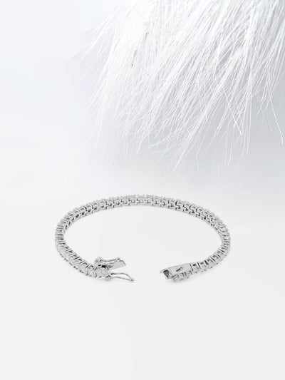16.8 Princess Cut Tennis Moissanite Diamond Bracelet For Women