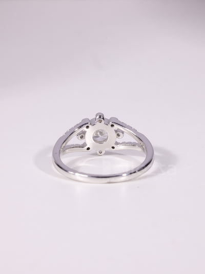 1.0CT-3.0CT Round Cut Cluster Diamond Engagement Ring